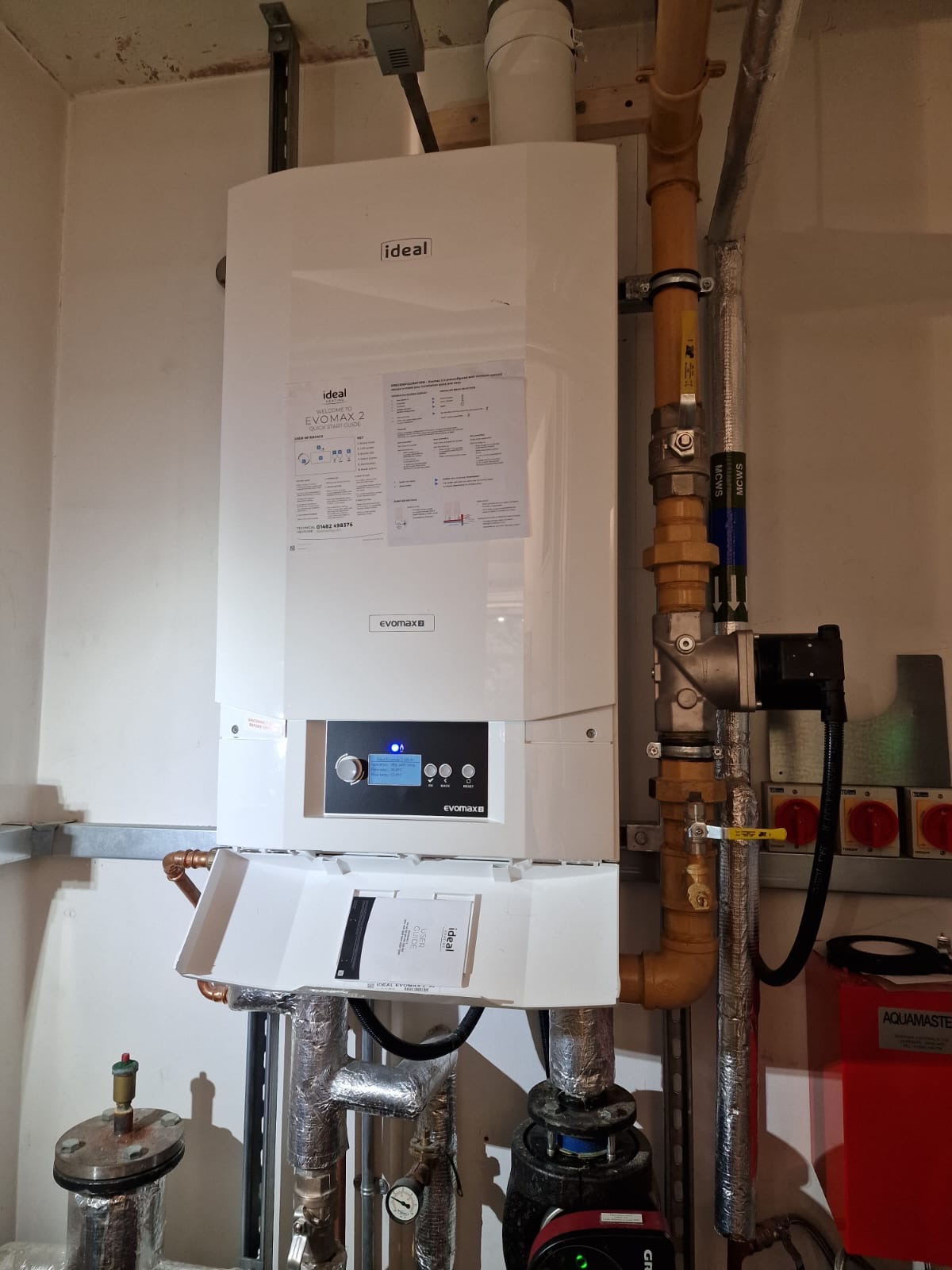 Ideal Evomax 2 commercial boiler in a London plant room