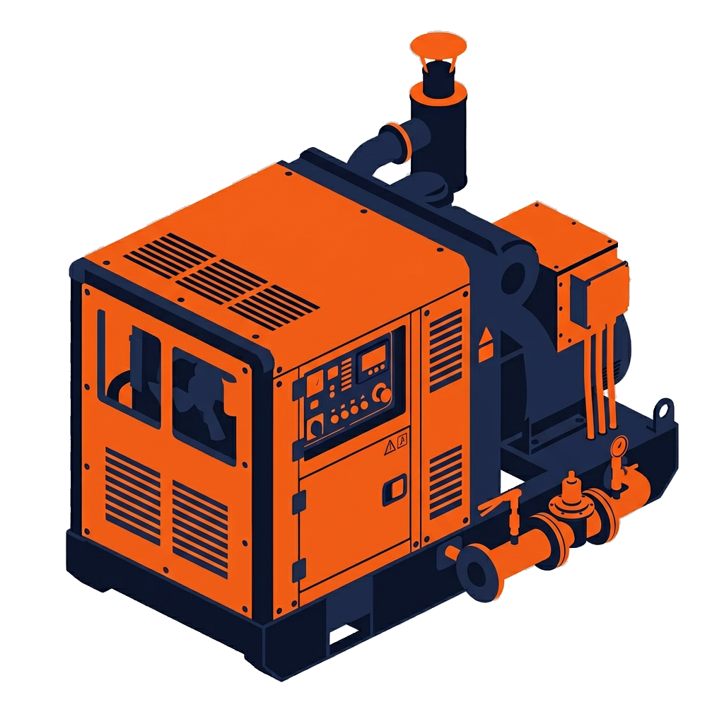 Gas generator icon for reactive commercial gas repairs