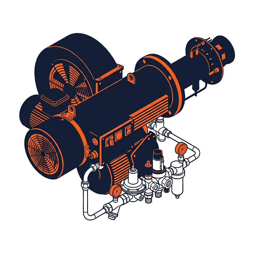 Jet burner icon for planned preventative maintenance
